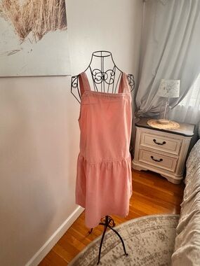 Denim&Co Coral Pink Tiered Mini Dress